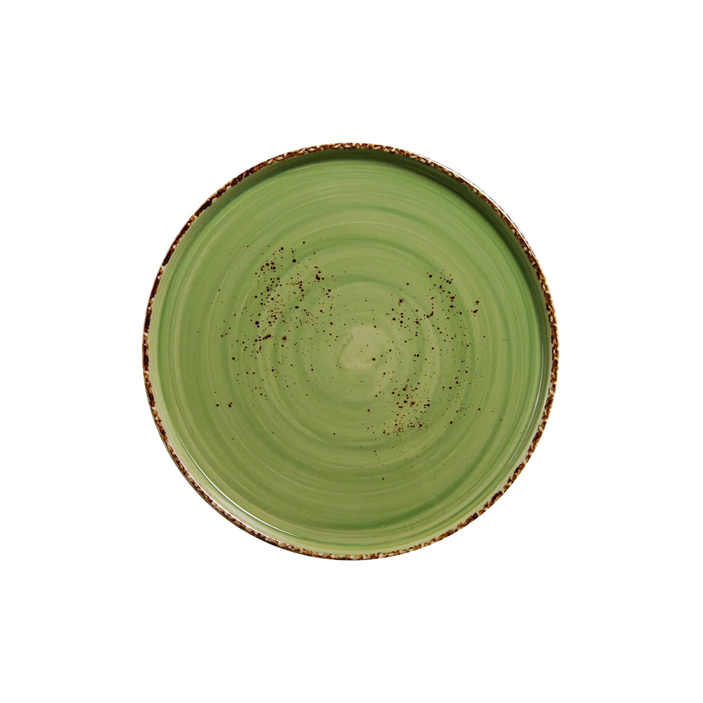 AW-8756V – 9’’ Round Stackable Plate Splash Verde