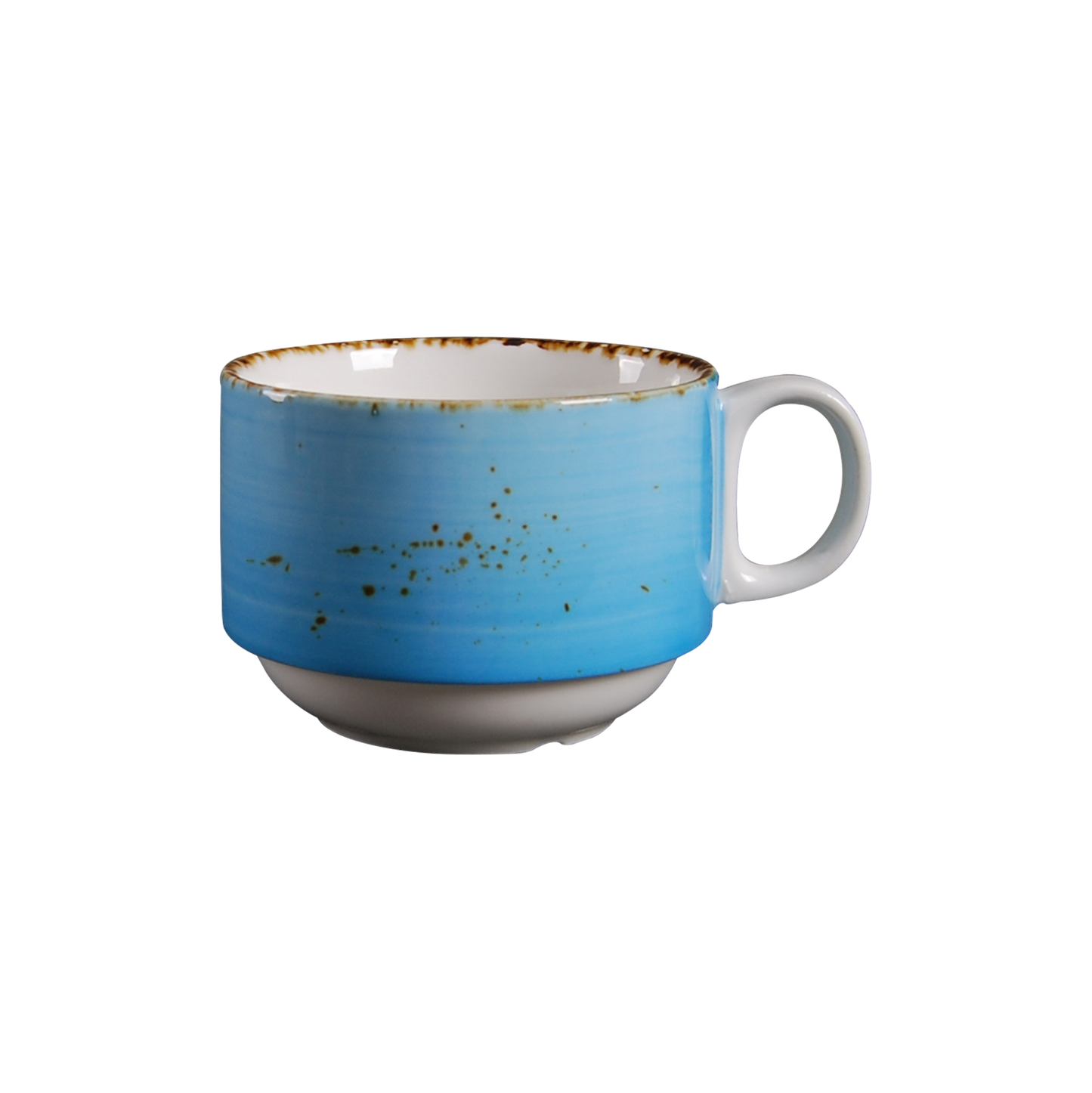AW-8780B - Stackable Tea Cup Splash Sky Blue 8 Oz.