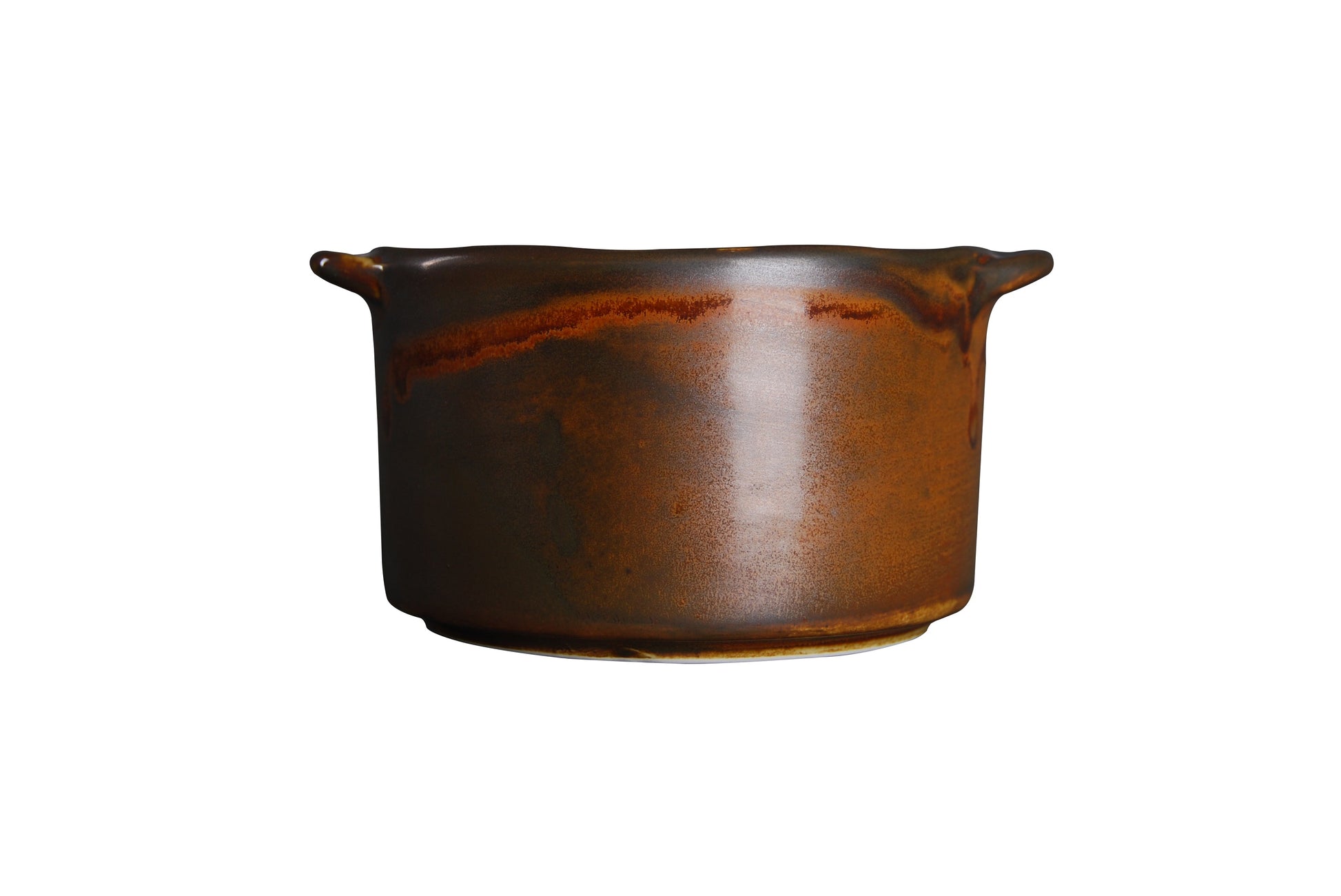 BK-0190 – 4.75'' Rd. Baking Pot W/Handle Lava 8 Oz.