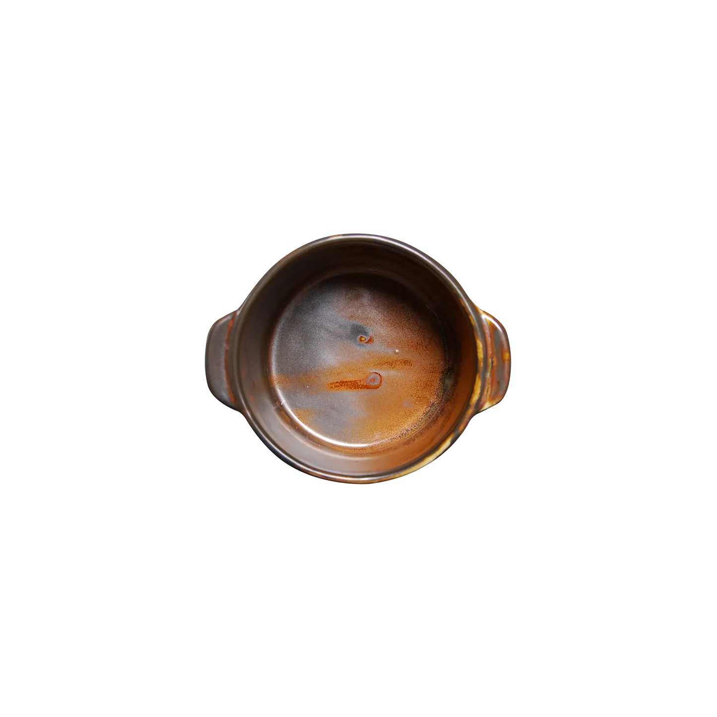 BK-0190 – 4.75'' Rd. Baking Pot W/Handle Lava 8 Oz.
