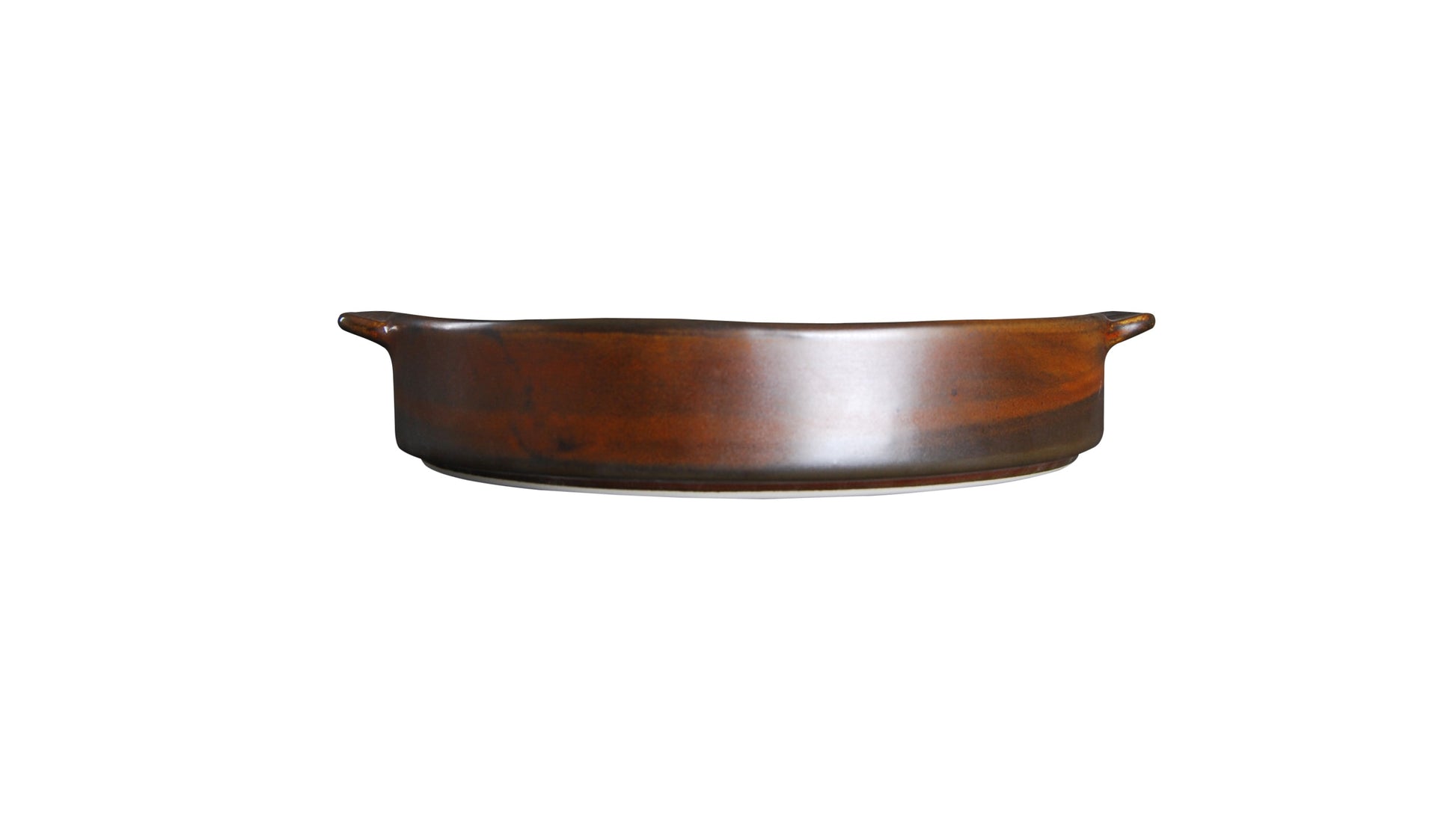 BK-0194 – 9'' Rd. Baking Dish W/Handle Lava 25 Oz.