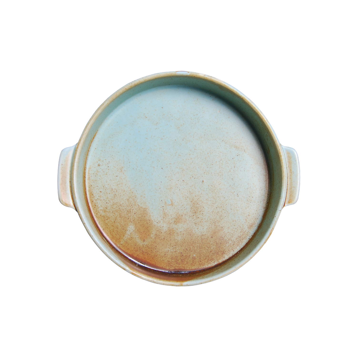 BK-2062 – 9'' Rd. Baking Dish W/Handle Fire Earth 25 Oz.