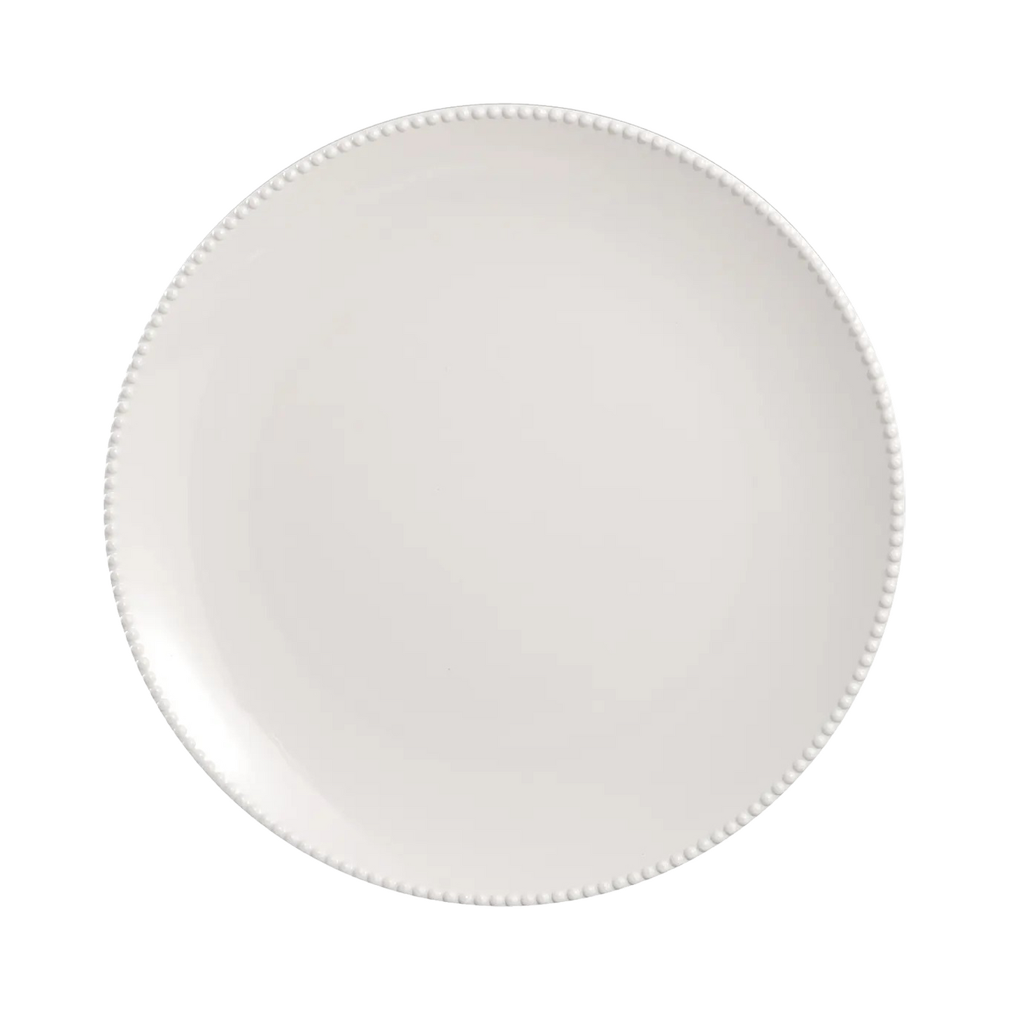 MM-5255 - 20x10'' Rectangular Melamine Beaded Platter, White Finish
