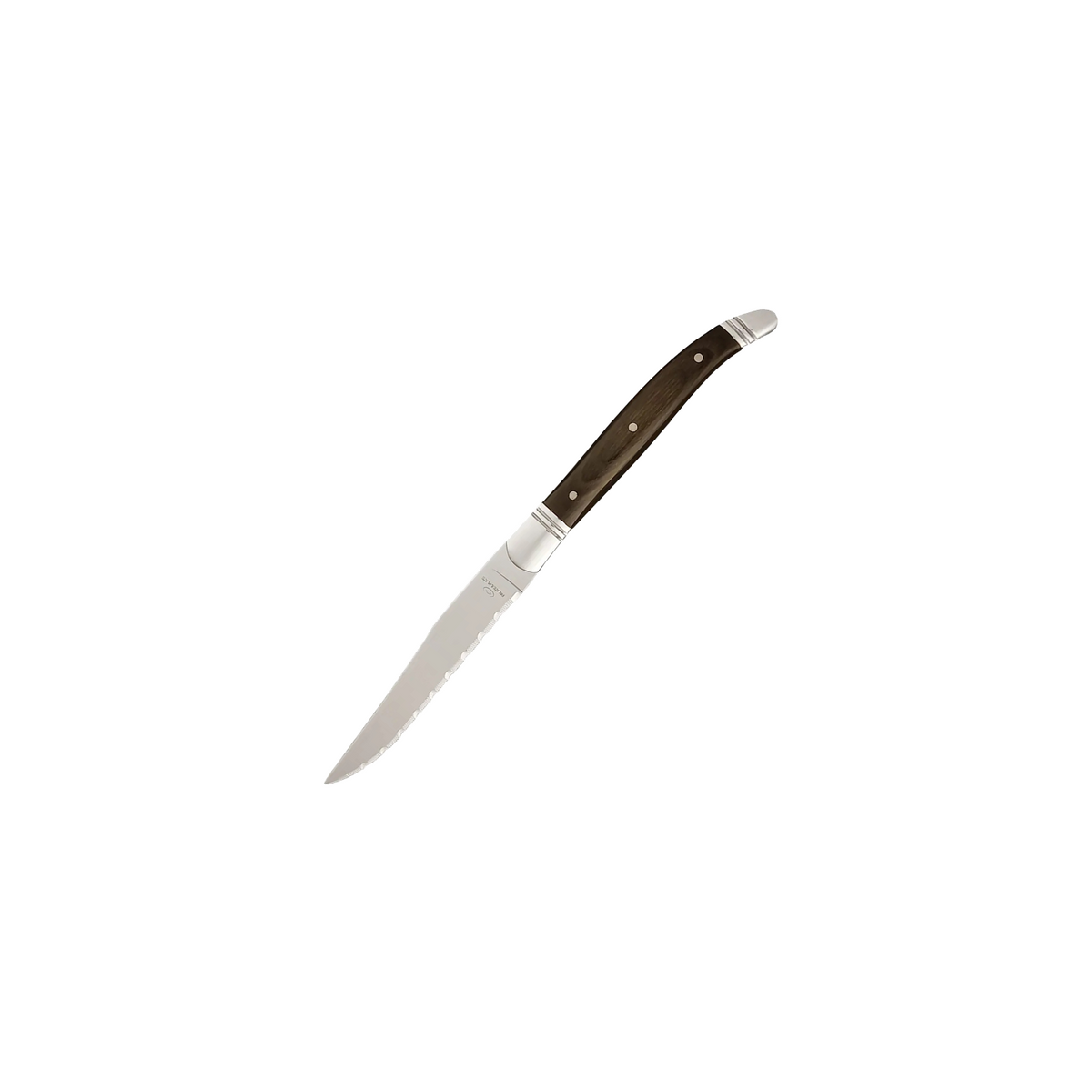 MW-1010 - Steak Knife Fully Serrated Dark Handle