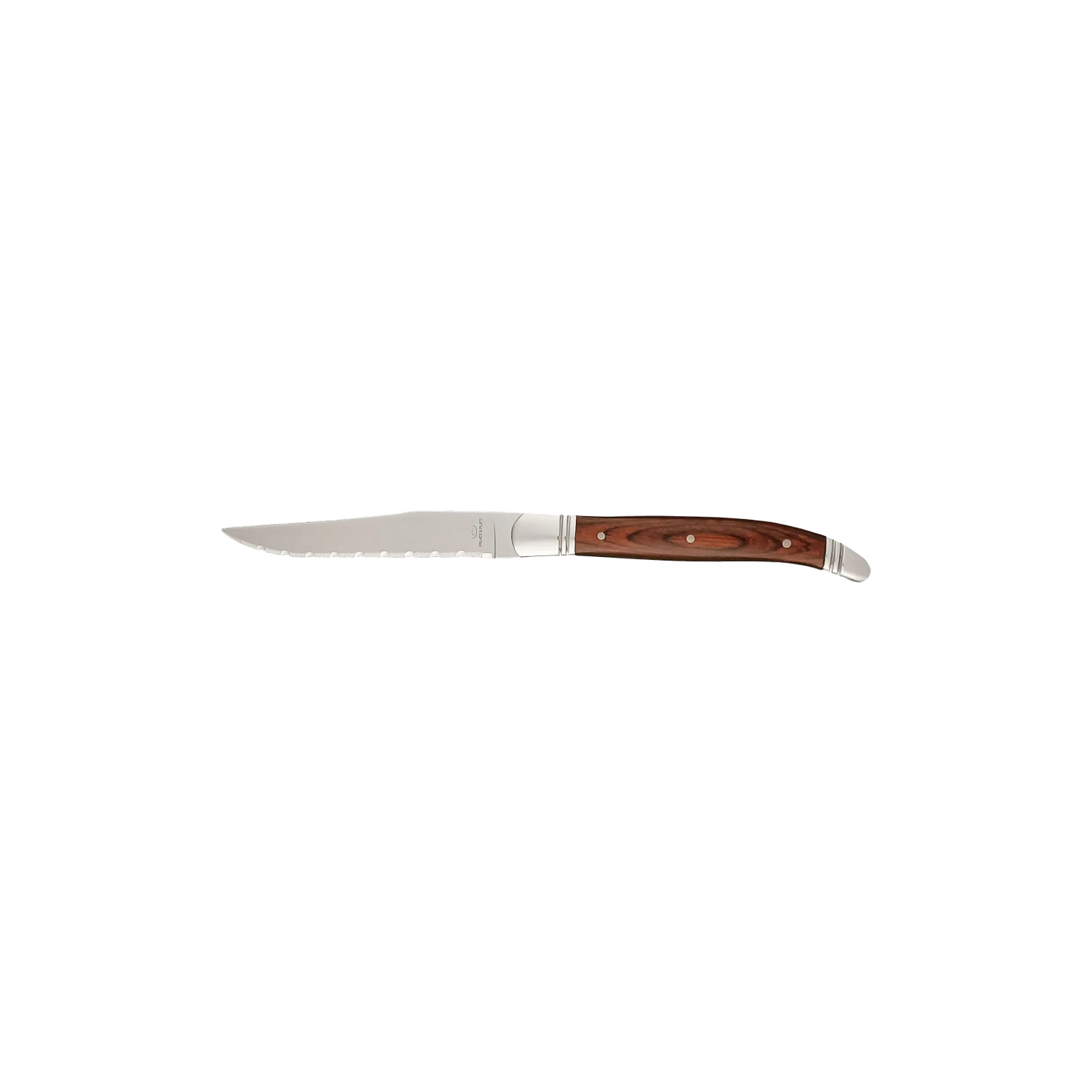 MW-1011 - Steak Knife Fully Serrated Dark Red Handle