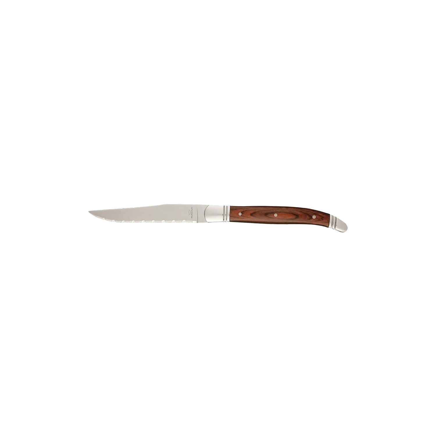MW-1011 - Steak Knife Fully Serrated Dark Red Handle