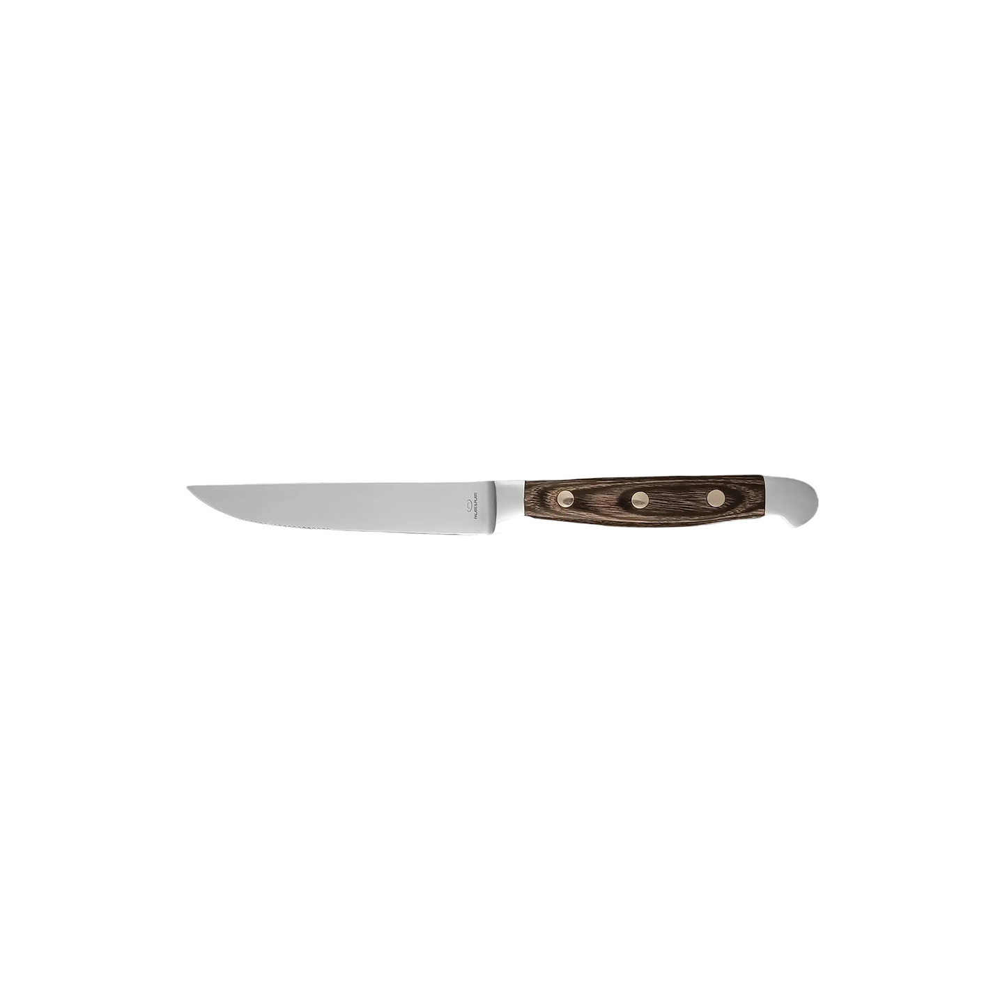 MW-1032 - Steak Knife Half Serrated Silver Gray Handle