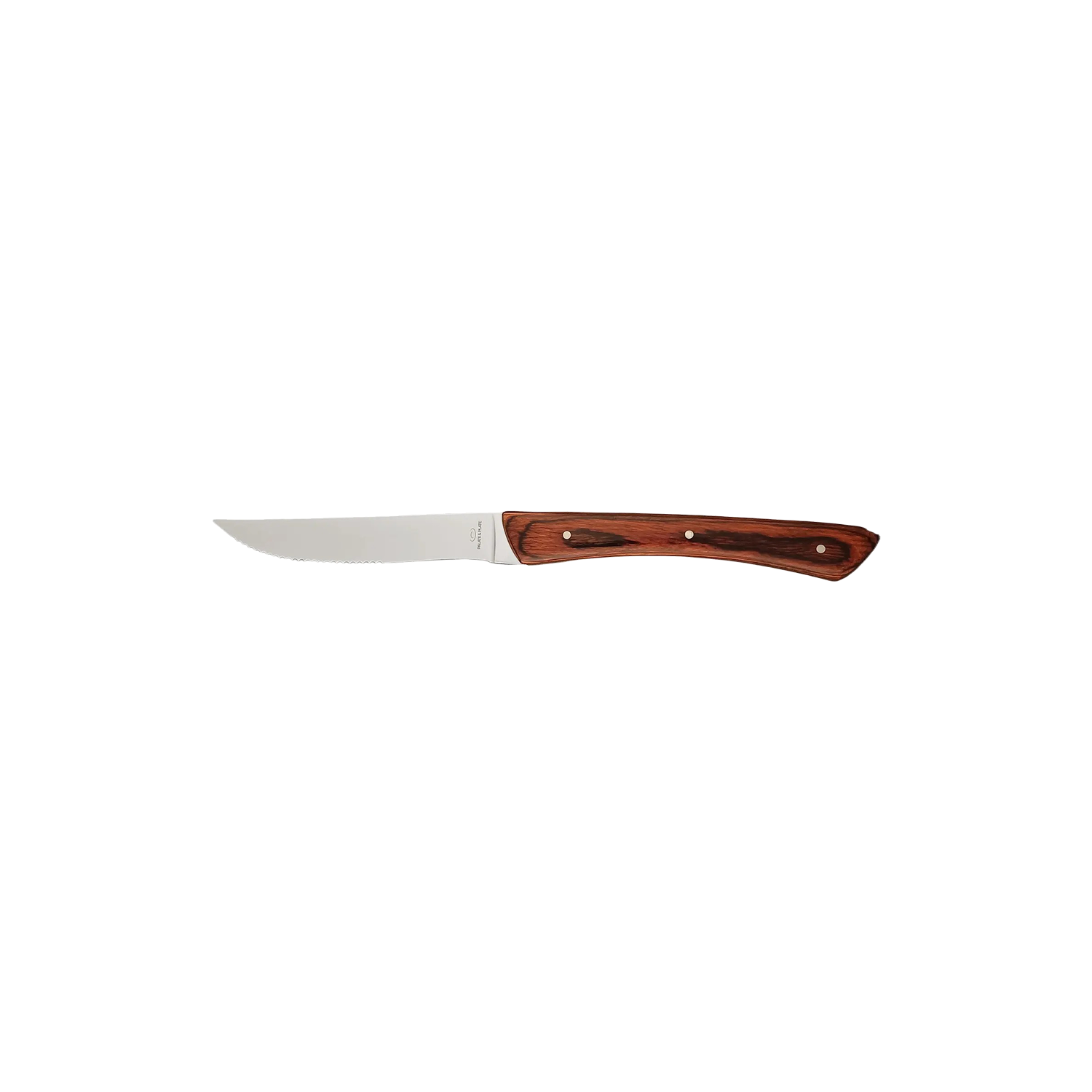 MW-1041 - Steak Knife Half Serrated Dark Red Handle