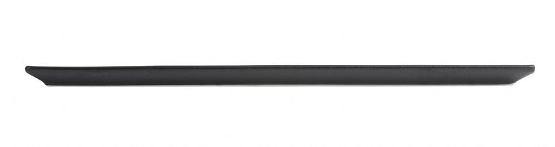 BK0032: 14 x 5" Rectangulare Plate Black Chinaware Side View