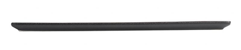 BK0036: 14 x 7.25" Rectangulare Plate Black Chinaware Side View
