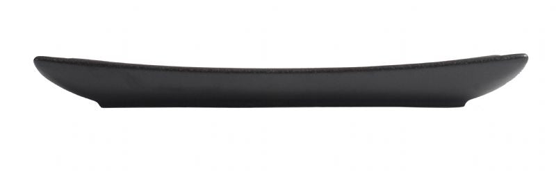 BK0040: 12 x 5.25" Rectangular Platter Black Chinaware Side View