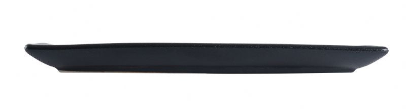BK0046: 10.5" Square Plate Black Chinaware Side View