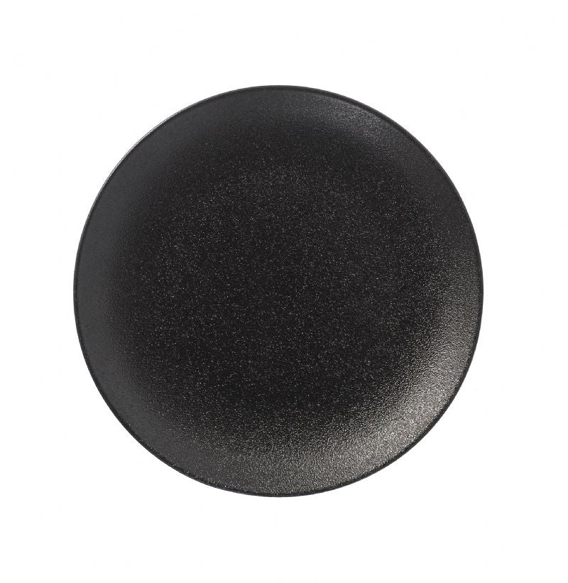 BK0079: 9" Round Coupe late Black Chinaware Top View