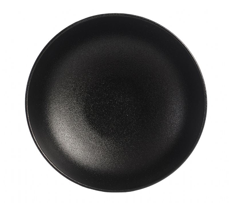 BK0096: 7.5" Bowl 38 oz. Black Chinaware Side View