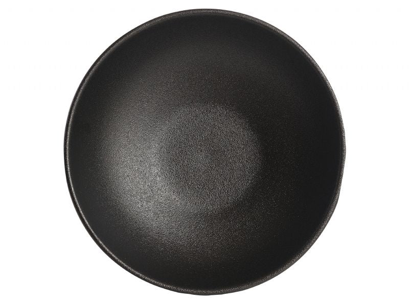 BK0102: 9" Round Bowl 40 oz. Black Chinaware Side View