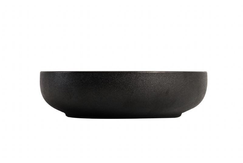 BK0150: 8.5" Round Bowl 40 oz. Black Chinaware Top View