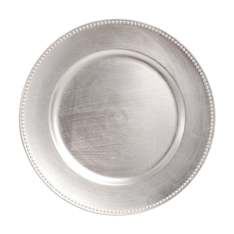 CP-4013 – 13’’ Silver Beaded Charger