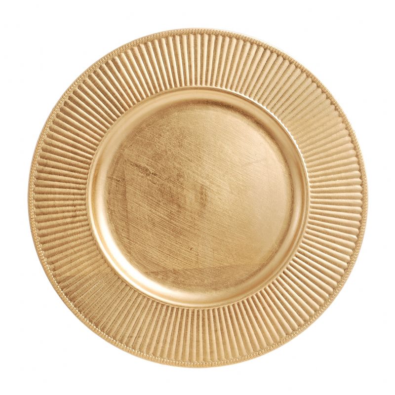 CP5134: 13" Gold Radiant Charger Mix Top View