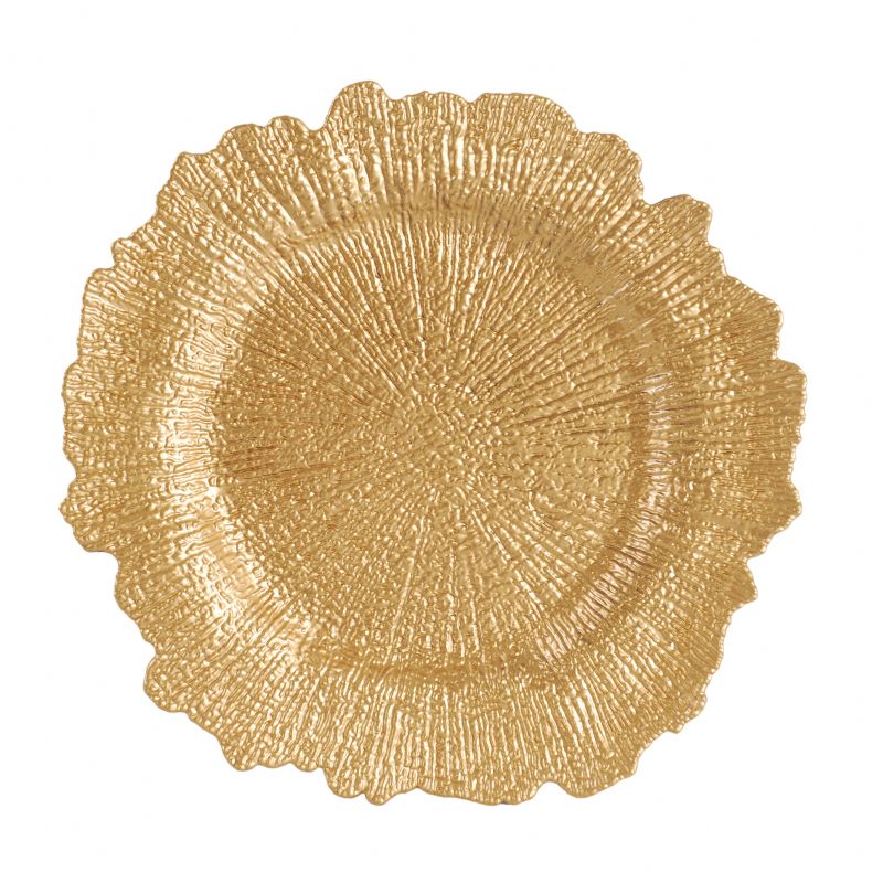 CP-5158 – 13’’ Gold Blossom Charger