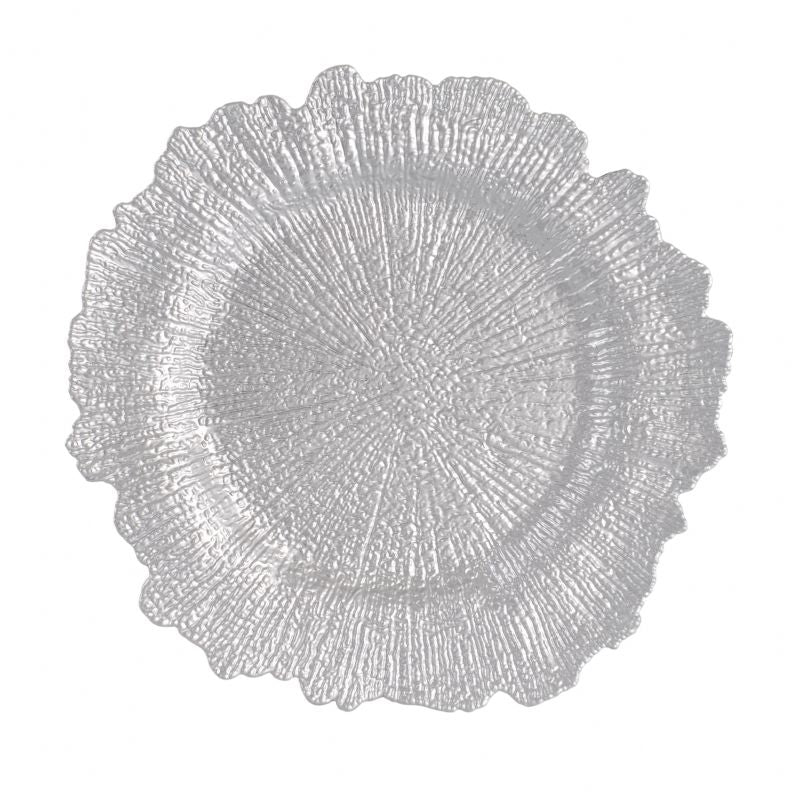 CP-5160 – 13’’ Silver Blossom Charger Plate