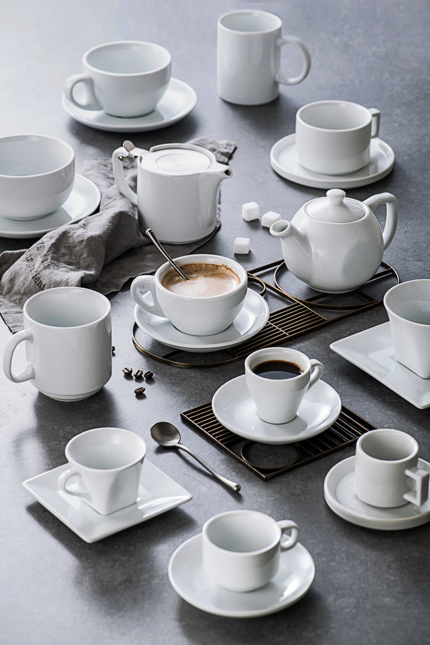 Porcelain Coffee & Tea Cups, Mugs & Saucers | Palate & Plate