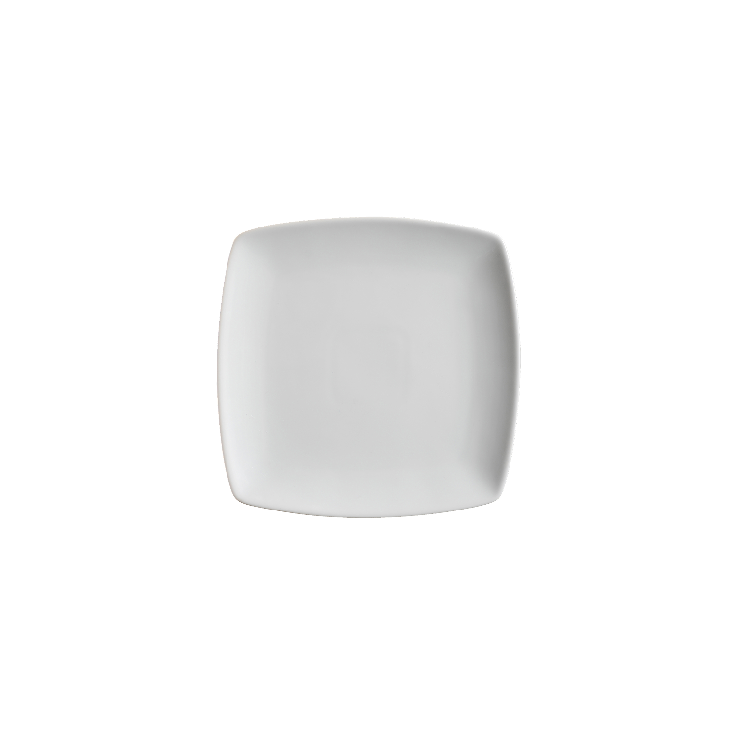 AW8406: 6.25" Square Plate White Chinaware Top View