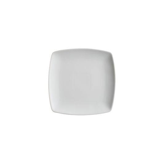 AW8406: 6.25" Square Plate White Chinaware Top View