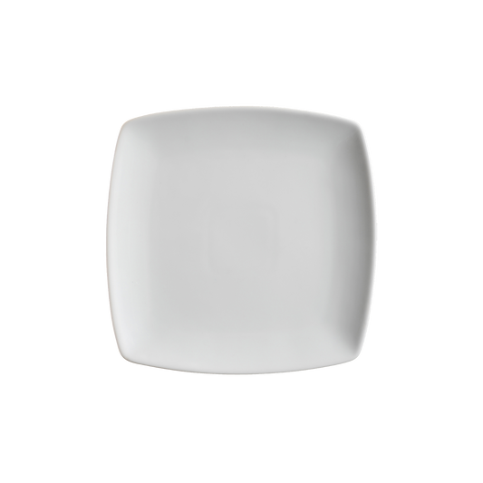 AW8408: 8.5" Square Plate White Chinaware Top View
