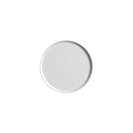 AW8552: 6" Stackable Round Plate White Chinaware Top View