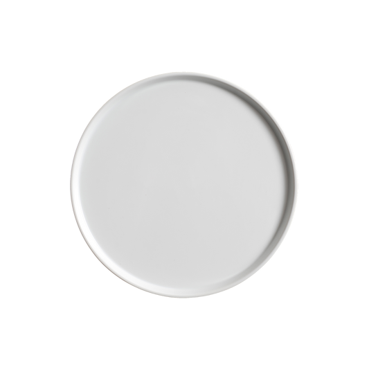 AW8556: 10" Stackable Round Plate White Chinaware Top View