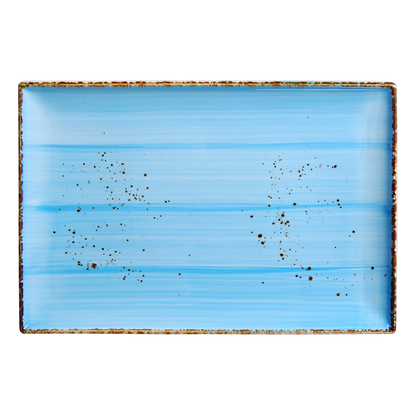 AW-8766B - 13 x 8.5’’ Rectangular Plate Splash Sky Blue