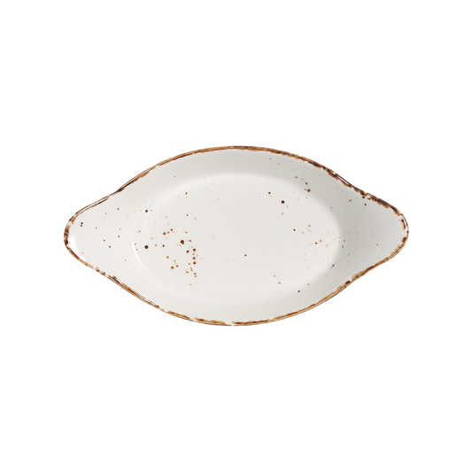 AW-8788 – 8.5'' Oval Eared Dish Splash Blanch 10 Oz.