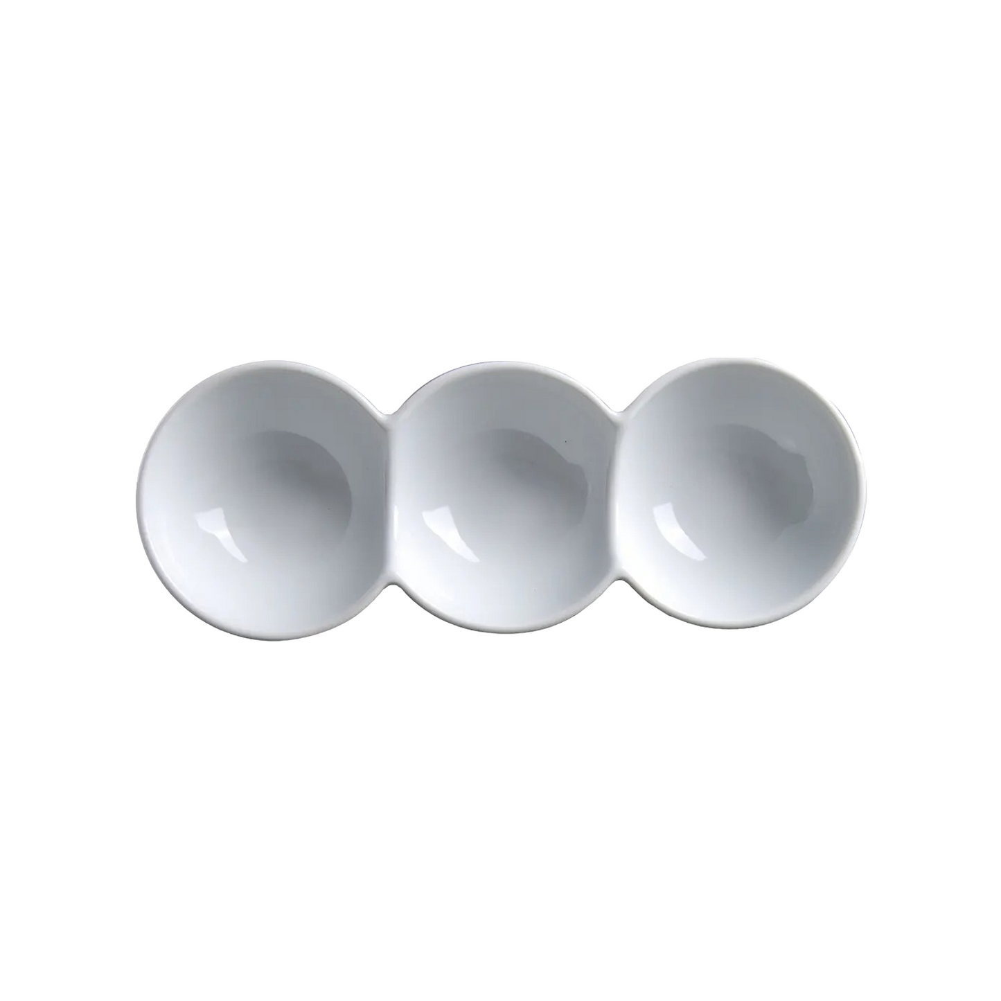 AW-9160 - 10.5 x 4'' Appet. Dish 3 Section