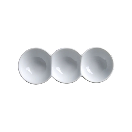 AW-9160 - 10.5 x 4'' Appet. Dish 3 Section