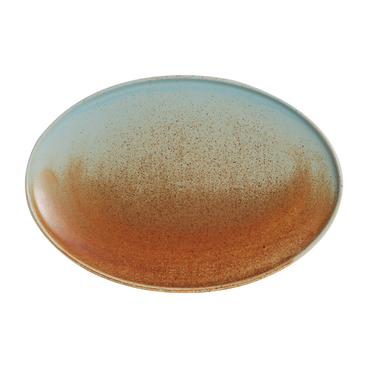 BK-0250 - 13.75 x 9.5’’ Oval Platter Fire Earth