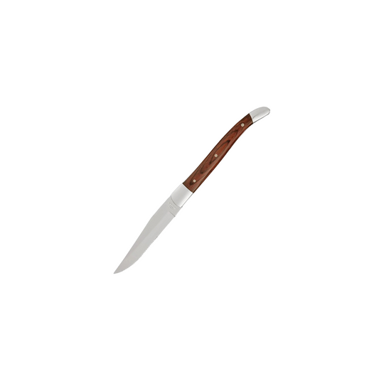 MW-1020 - Steak Knife Half Serrated Dark Red Handle