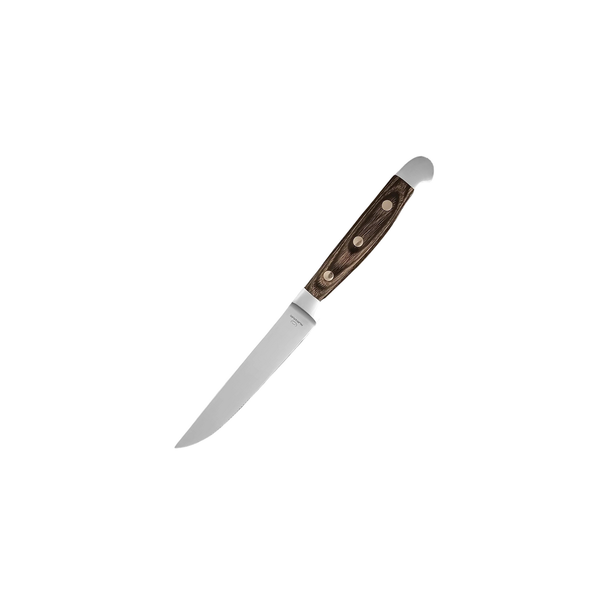 MW-1032 - Steak Knife Half Serrated Silver Gray Handle