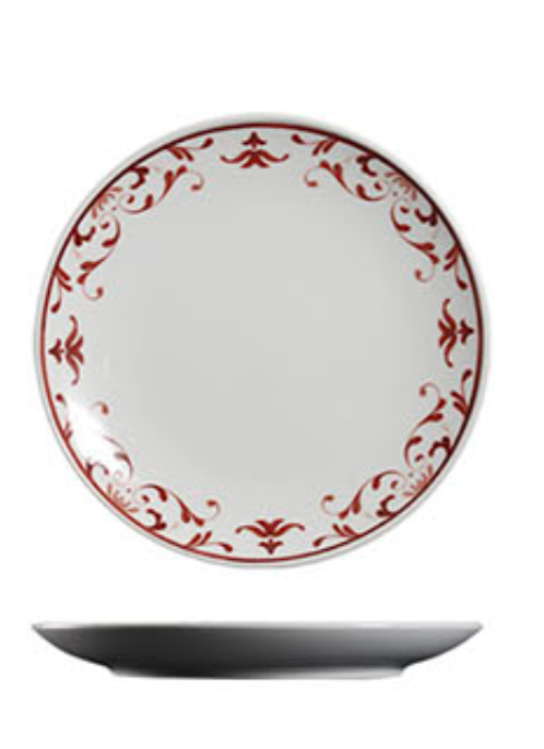 AW-0922 - 9” Foliage Maroon Coupe Plate