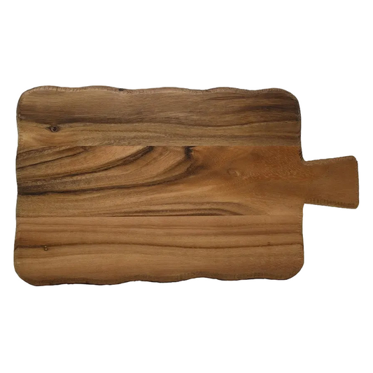 WP-2026 - Display, Pedastel board, 30’’ x 16’’, rectangular, with handle, acacia wood