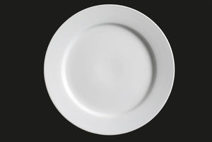 AW0023: 9" Luncheon Plate White Chinaware Top View