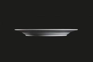 AW0035: 12" Charger Plate White Chinaware Side View
