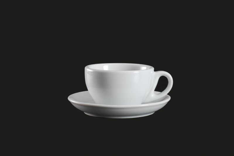 AW0072: Round Cup 7.5 oz. White Chinaware Top View