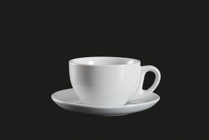 AW0076: Saucer 6.75" White Chinaware Top View