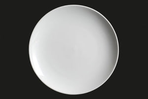 AW0138: 6" Round Coupe Plate White Chinaware Top View