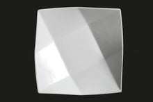AW0314: 14" Square Shallow Plate White Chinaware Top View