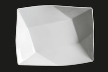 AW0316: 12 x 9" Rectangular Shallow Platter White Chinaware Top View