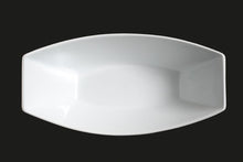 AW0326: 13.5 x 6.75" Rectangular Bowl 60 oz. White Chinaware Side View