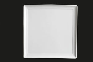 AW0368: 16.25" Square Platter White Chinaware Top View
