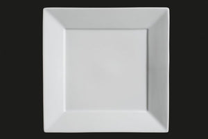 AW0620: 5.5" Square Plate White Chinaware Top View