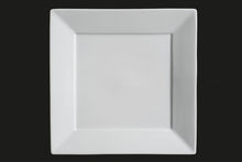 AW0621: 6.25" Square Plate White Chinaware Top View
